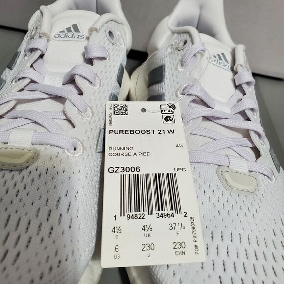 Adidas Pureboost 21 Women's Sz 6 White GZ3006 Running Sneakers BNIB - Picture 5 of 10